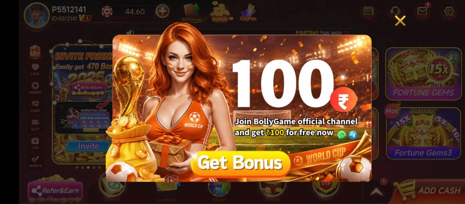 bolly game login apk